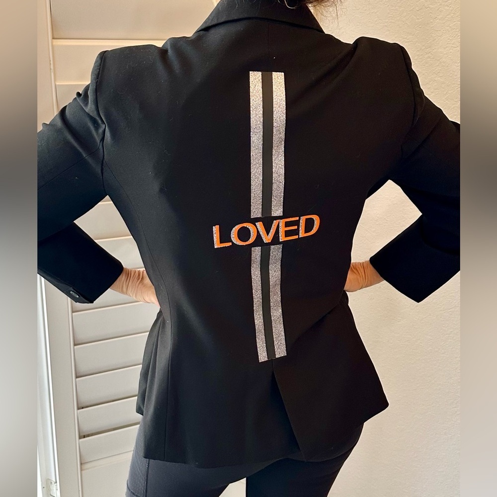 PRICE REDUCED! Hipchik Crystal Loved Blazer - Black Sz L